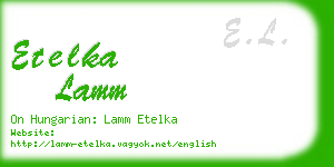 etelka lamm business card